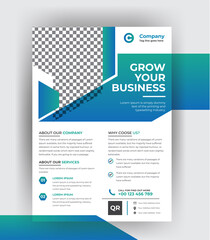 Obraz premium Business corporate flyer and brochure cover page design template