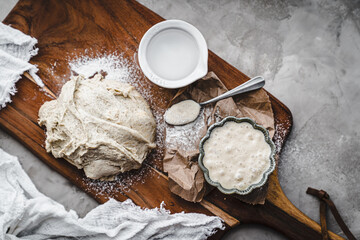 sourdough for bread natural yeast healthy bread  grey