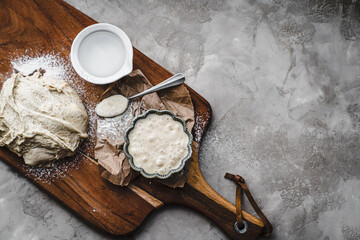sourdough for bread natural yeast healthy bread grey 