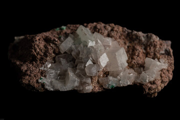 calcite crystals on a rock