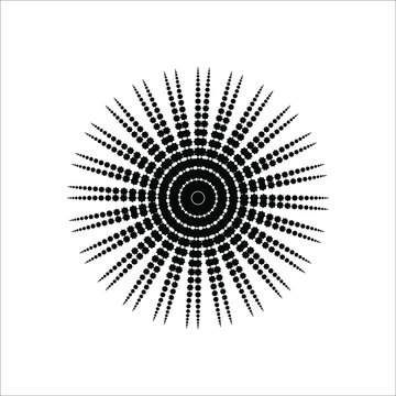 Mandala, Circle Shape made from Eight Point Star Shape. Vector Illustration