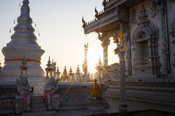 Sunrise at thai temple