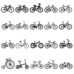 Fototapeta premium Bike icon vector set. bicycle illustration sign collection. Sport symbol or logo.