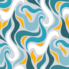 seamless pattern with wavy abstract shapes