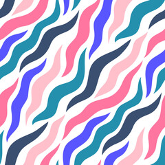 Abstract seamless pattern with wavy stripes