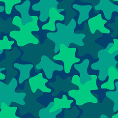 Dark green camouflage seamless pattern