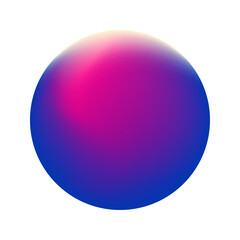 holographic gradient circle on white background