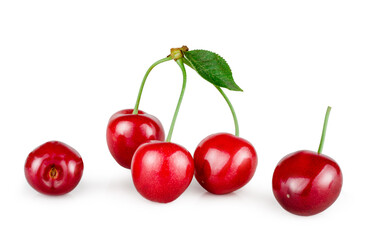 Sweet cherry isolated on a white background