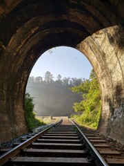Tunnel at the Nine Arches Bridge in Ella City, Sri Lanka