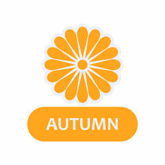 Autumn Icon. Symbols of Seasons in Certain Parts of the World - Vector.