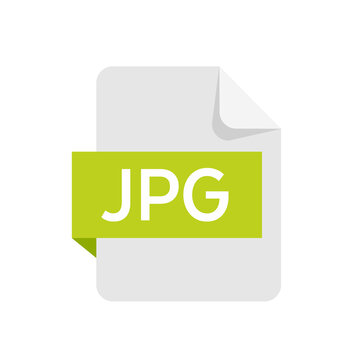 JPG format file isolated on white background. JPG icon. Vector stock