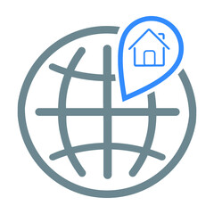 Location, map, property icon