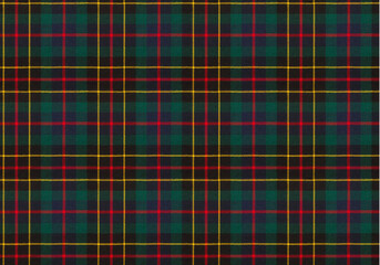 green, blue, red and yellow tartan checkered real fabric seamless pattern