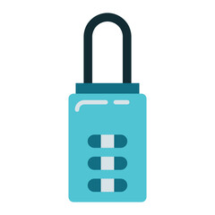 luxury padlock icon on transparent background