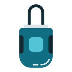 luxury padlock icon on transparent background