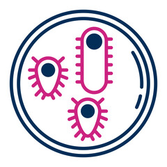 bacteria icon on transparent background