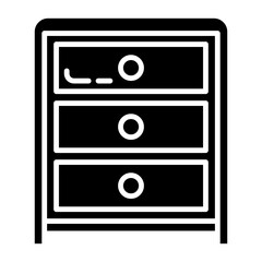 small drawer icon on transparent background