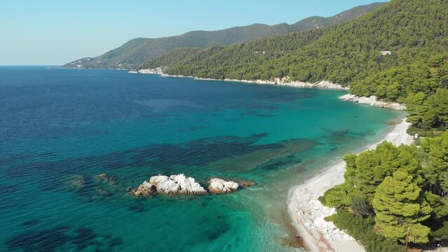 The beach Milia of Skopelos, Greece