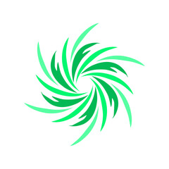 Illustration vector graphics of template logo icon symbol hurricane green color