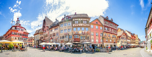 Panorama, Stein am Rhein, Markt, Schweiz 