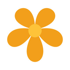 Fototapeta premium Retro Geometric Flower Flat Vector Icon