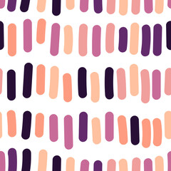 Creative doodle dash lines seamless pattern. Hand drawn dashes motif.