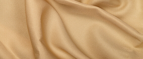 Gold silk fabric texture background
