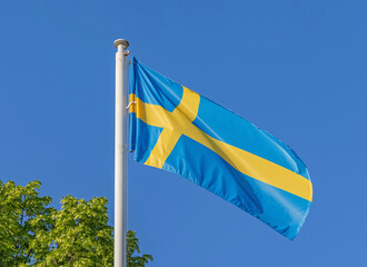 Sweden Flag Sunny Day