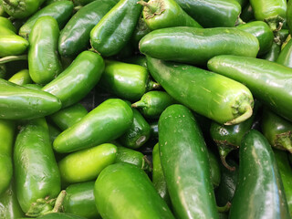 Jalapeno chili on the market in Mexico