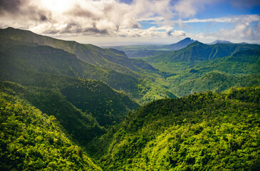 View on Black River Gorge National Park near Chamarel, Mauritius