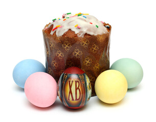 kulich and eggs