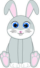 Obraz premium rabbit bunny vector illustration cartoon