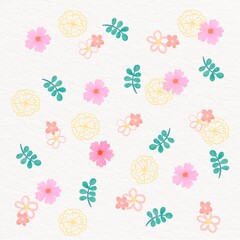 watercolor flowers hand painted minimal background