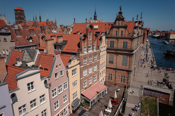 Naklejka na ściany i meble The Old Town of Gdansk from a height