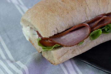 Close Pastrami Sandwich