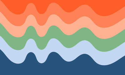 Colorful cursive stripes cute pattern background. Wavy pattern background.