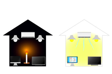 「無理な節電」と「無理のない節電」の比較。
「無理のない節電」で、暑い夏を乗り切ろう。