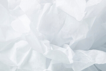 Background from white thin wrinkled paper.