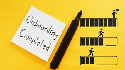 Onboarding completed is shown using the text