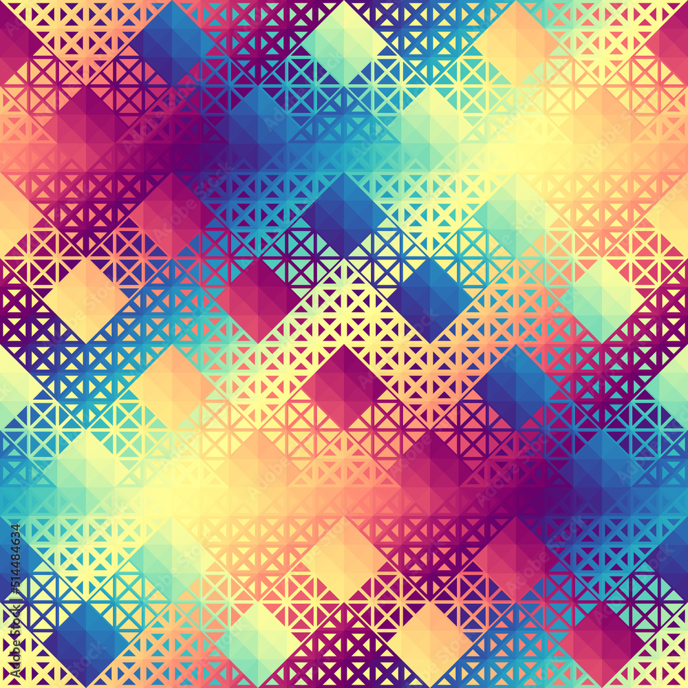 Aufkleber Seamless vector pattern background of a triangles.