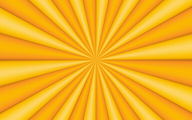 Sun rays retro vintage style on yellow background, Comic pattern with sunburst 3d background. Rays. Summer banner vector illustration