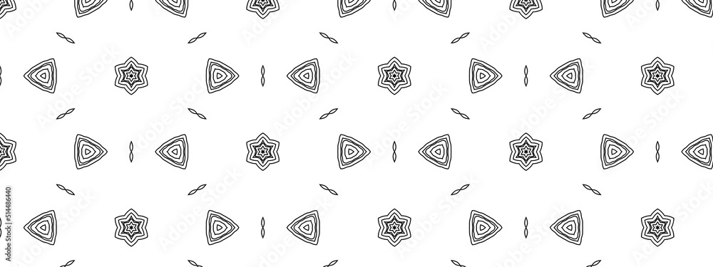 Poster abstract background with symmetrical pattern in black and white