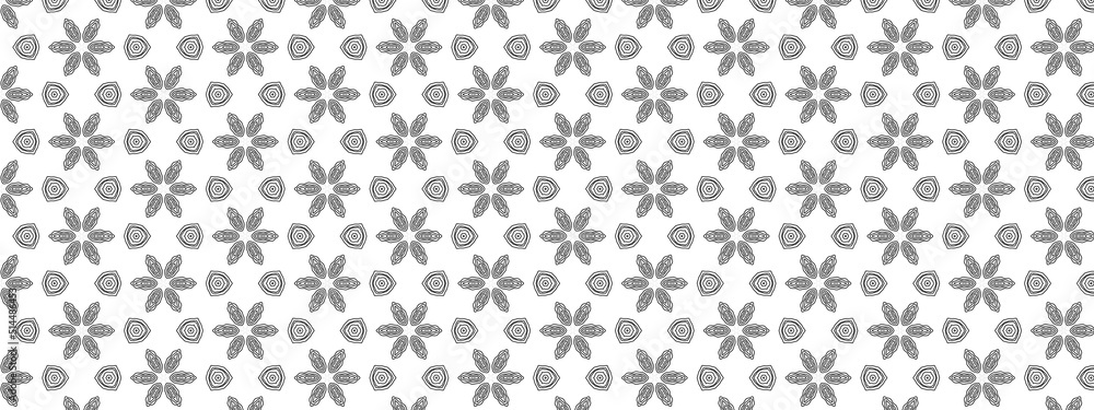 Poster abstract background with symmetrical pattern in black and white