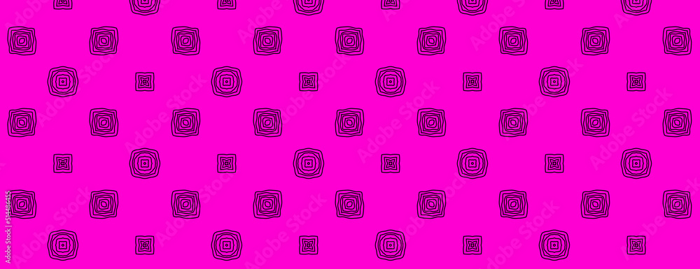 Poster abstract background with symmetrical pattern in black and pink