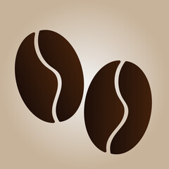 Fototapeta premium Vector coffee beans icon. Coffee beans illustration.
