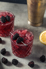 Boozy Refreshing Bramble Blackberry Cocktail