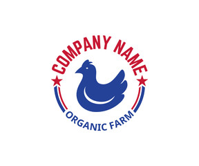 Fototapeta na wymiar Chicken Logo Design, Chicken Farm Logo Template.