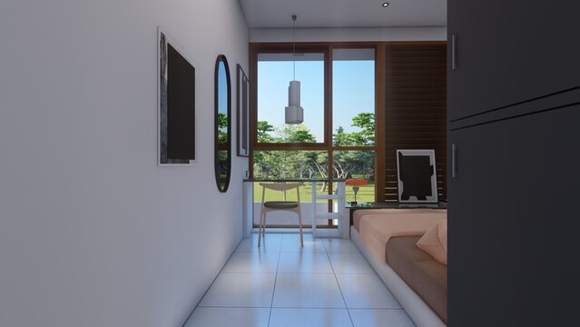 comport modern bedroom furniture interior architecture design inspiration 3d illustration