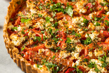 Healthy Homemade Tomato Feta Tart Pastry
