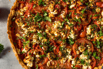 Healthy Homemade Tomato Feta Tart Pastry